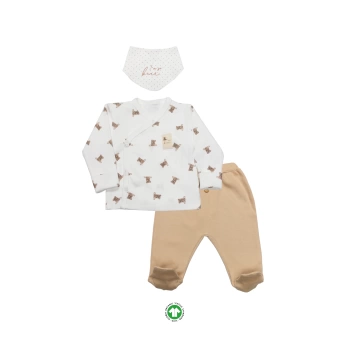 Bistyle I Am So Bear 3lü Takım 13103 Bej-Ekru