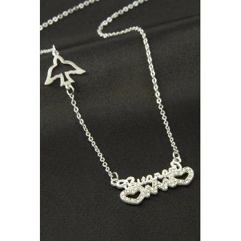 Bitanem Yazılı Kalp Ritim Şans Kolye