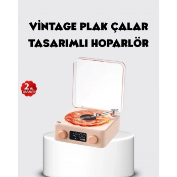 Bluetooth Hoparlörlü Gece Lambası Dijital Saatli Şeffaf Su Dalgası Işıklı Dekoratif