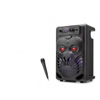 Bluetooth Karaoke Hoparlör Fm 8 Mikrofonlu 34 X 22.7 X 17.6 Cm - Siyah ND2820