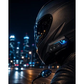 Bluetooth Motosiklet Kask Kulaklığı Mikrofonlu Kablosuz Sürüş Intercomu