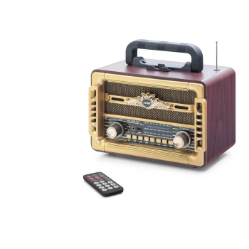 Bluetooth Nostaljik Hoparlör Fm Kumandalı 28 X 14.1 X 21 Cm NS8081BT