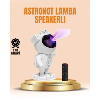Bluetooth Ve Dahili Ses Özellikli Astronot Projeksiyon Lambası