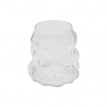 BONCUKLU - BOĞUMLU CAM BARDAK 340ML KAHVE - SUNUM - MEŞRUBAT (4887)