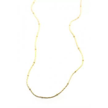 Boncuklu Zincir Kolye - Altın