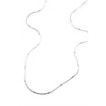 Boncuklu Zincir Kolye - Gümüş