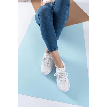 Britney Beyaz Triko Spor Ayakkabı