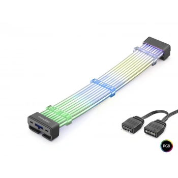 Bükülebilir Sleeved Ekran Kartı Argb Lightboard 2X8 Pin 44 Led Siyah ND2803B