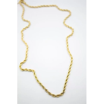 Burgu Zincir Kolye 60cm-4mm - Altın