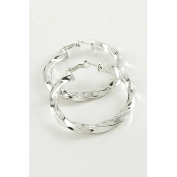 Burgulu Halka Küpe 4,5 cm