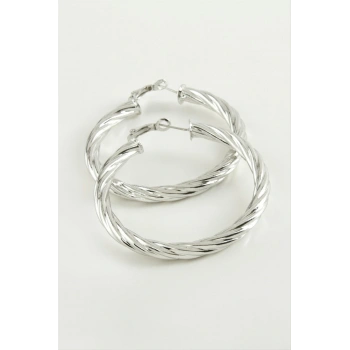 Burgulu Halka Küpe 4,5 cm