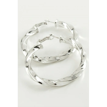 Burgulu Halka Küpe 6 cm