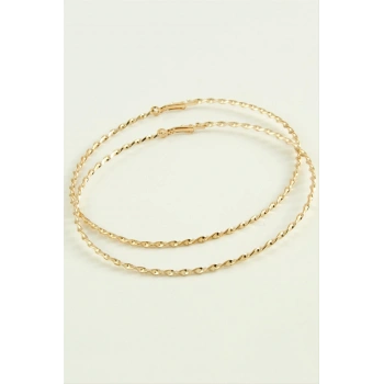 Burgulu Metal Halka Küpe 8-9-10 cm