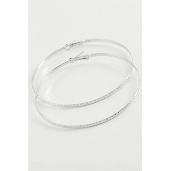 Burgulu Zikzak Metal Halka Küpe 8-9-10 cm