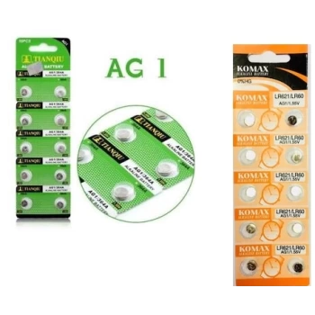 Buton Pil - Saat Lazer Hesap Makinesi Pili 10lu Paket  AG1 LR621/LR60 1.55V (7272)