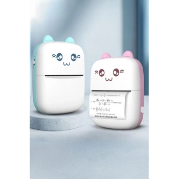 C9 Pembe Mini Yazıcı Taşınabilir Termal Yazıcı Kablosuz Bağlantı Ap Kontrol Cep Yazıcısı