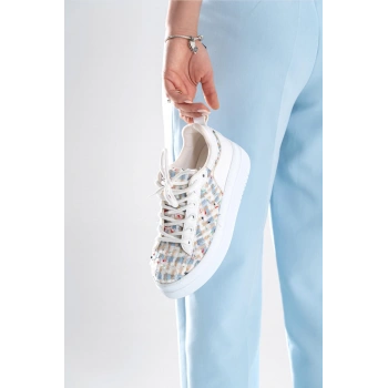 Candida Beyaz Mavi Spor Ayakkabı