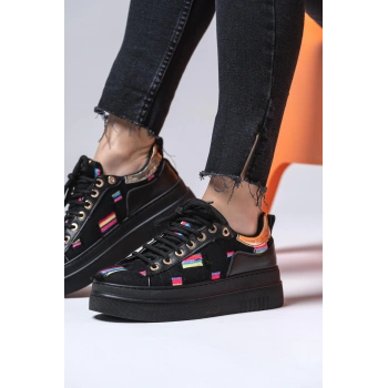 Candida Siyah Kot Spor Ayakkabı