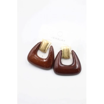 Çanta Küpe - Kahverengi