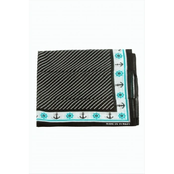 Çapa Dümen Desenli Bandana 50*50