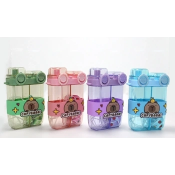 Capybara Çift Bölmeli Pipetli Matara & Suluk Alk5108