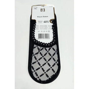 Çarpı Dantel Babet Çorap