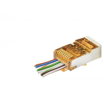 Cat6E Ez Rj45 Metal Konnektör 100 Adet Plastik Kutu - Turuncu ND2421