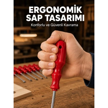 Çelik 7li Tornavida Seti Ergonomik Sap Profesyonel Kullanım