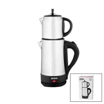 ÇELİK ELEKTRİKLİ ÇAYCI SETİ - ÇAY MAKİNESİ 1.7LT + 0.7LT2IN1 KULLANIM=KETTLE - ÇAYCI STM-5847 (4887)