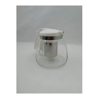 Çelik Süzgeçli Cam Demlik 900 Ml. -8882