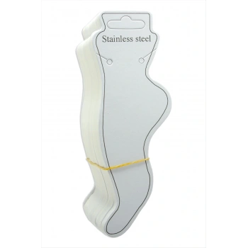 Çelik Yazılı Kalın Halhal Kartı 100 Adet