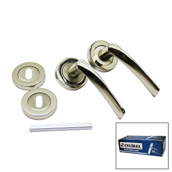 ÇELİKEL-07 AMERİKAN ODA KAPI KOLU NİKEL SATEN (4887)