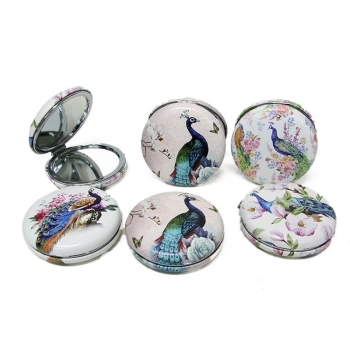 Cep Aynası Yuvarlak Tombul Peacock