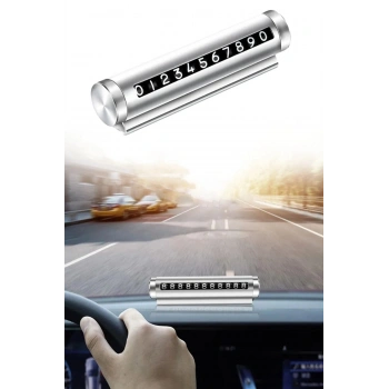 Çevirmeli Araç Içi Telefon Numaralık Çevirmeli Alüminyum Oto Park Numaratörü