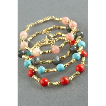 Ceyt Taşlı Metal Bileklik