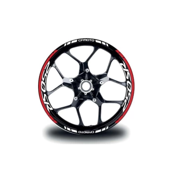CFMOTO 250SR Jant Sticker İç & Dış Takım Etiket Modeli Kırmızı - Beyaz