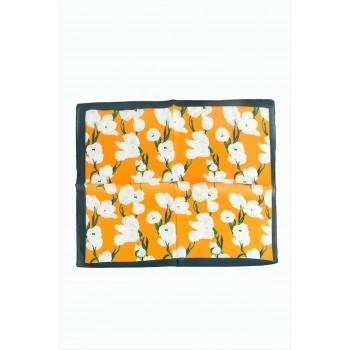Çiçek Desenli Zr Şifon Fular 50*50 cm