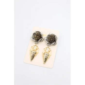 Çiçek Küpe - ÇOK RENKLİ