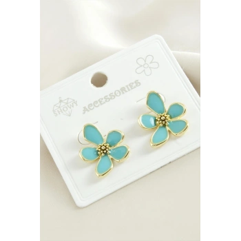 Çiçek Mineli Küpe