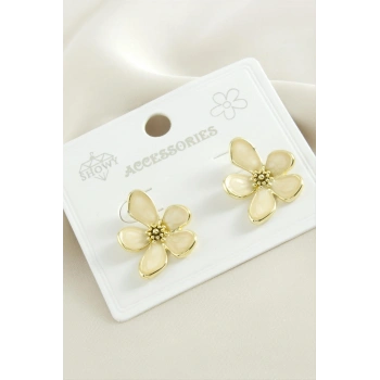 Çiçek Mineli Küpe