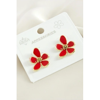 Çiçek Mineli Küpe