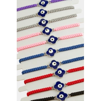 Çiçek Nazar Makrome Örgülü Bileklik