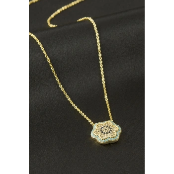 Çiçek Nazar Zirkon Taşlı Kolye