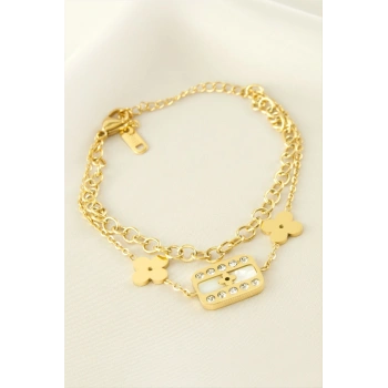 Çiçek Sedef Çelik Bileklik