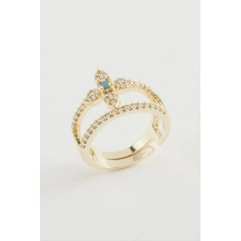 Çiçek Zirkon Taşlı Yüzük