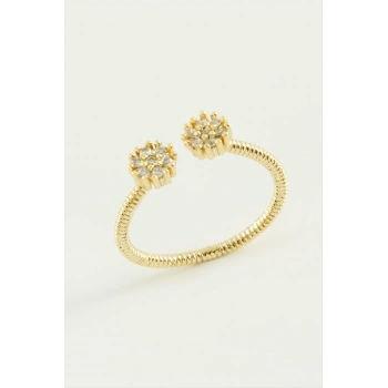 Çiçek Zirkon Taşlı Yüzük