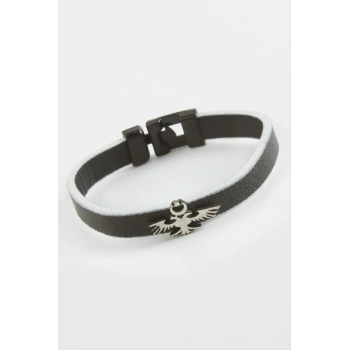 Çift Başlı Kartal Kaliteli Suni Deri Bileklik