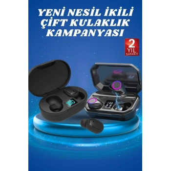 Çift Kulaklık Kampanyası Dokunmatik Kontrol Kulak İçi Yüksek Ses Kaliteli Mikrofonlu