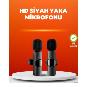 Çift Mikrofonlu Kablosuz Kayıt Seti iPhone Uyumlu Mini Mikrofon