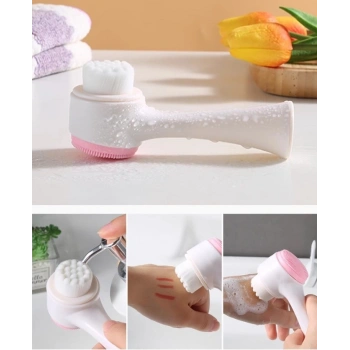 Çift Taraflı 3D Yumuşak Yüz Bakım Fırçası (4887)